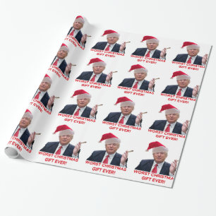 Trump, het ergste kerstcadeau ooit. cadeaupapier