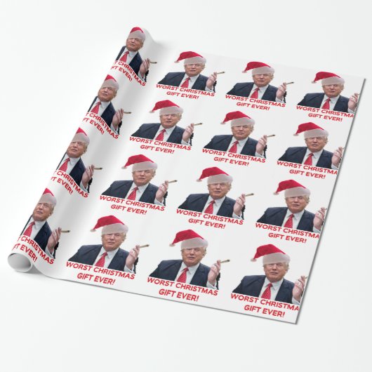 Trump, het ergste kerstcadeau ooit. cadeaupapier (Uitgerold)