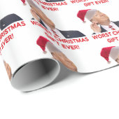 Trump, het ergste kerstcadeau ooit. cadeaupapier (Rol Hoek)