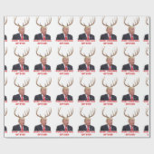 Trump, het ergste kerstcadeau ooit. cadeaupapier (Vlak)