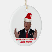 Trump, het ergste kerstcadeau ooit. Keramische orn Keramisch Ornament (Rechts)