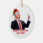 Trump, het ergste kerstcadeau ooit. Keramische orn Keramisch Ornament (Rechts)