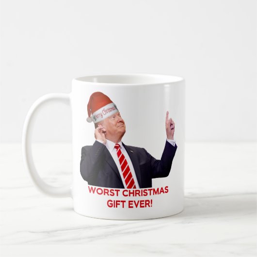 Trump, het ergste kerstcadeau ooit. koffiemok (Links)