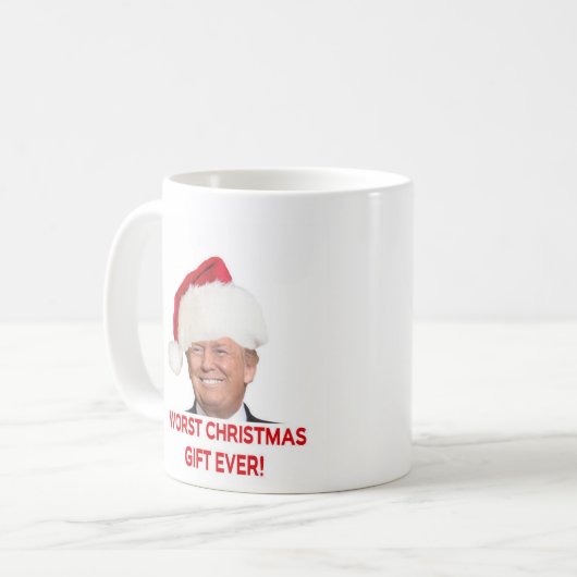 Trump, het ergste kerstcadeau ooit. koffiemok (Voorkant links)