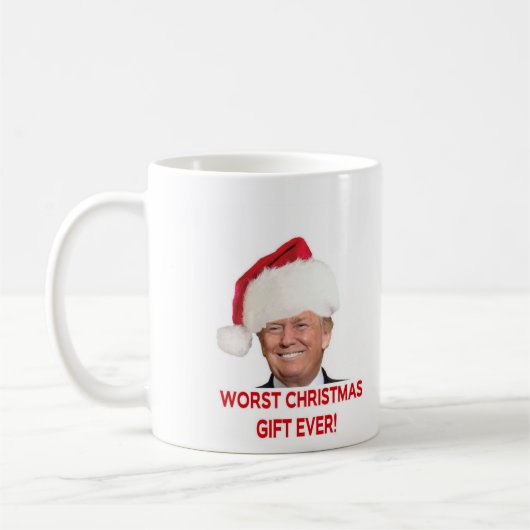 Trump, het ergste kerstcadeau ooit. koffiemok (Links)
