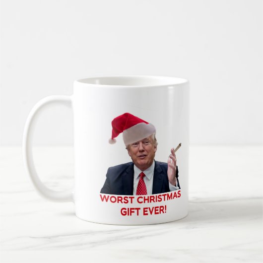 Trump, het ergste kerstcadeau ooit. koffiemok (Links)