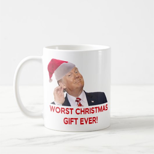 Trump, het ergste kerstcadeau ooit. koffiemok (Links)