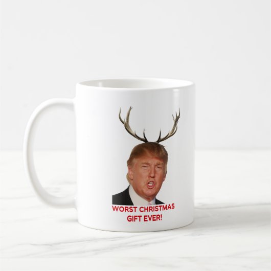 Trump, het ergste kerstcadeau ooit. koffiemok (Links)