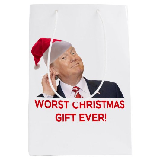 Trump, het ergste kerstcadeau ooit. medium cadeauzakje (Voorkant)