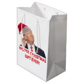 Trump, het ergste kerstcadeau ooit. medium cadeauzakje (Achterkant Gekanteld)