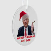 Trump, het ergste kerstcadeau ooit. ornament (voorkant)
