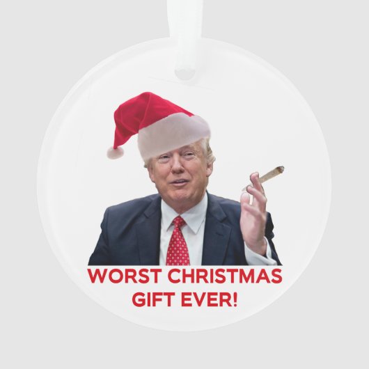 Trump, het ergste kerstcadeau ooit. ornament (achterkant)