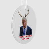 Trump, het ergste kerstcadeau ooit. ornament (voorkant)