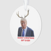Trump, het ergste kerstcadeau ooit. ornament (voorkant)