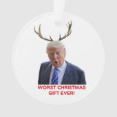 Trump, het ergste kerstcadeau ooit. ornament (voorkant)