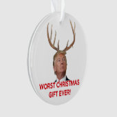 Trump, het ergste kerstcadeau ooit. ornament (voorkant)