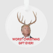 Trump, het ergste kerstcadeau ooit. ornament (achterkant)