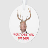 Trump, het ergste kerstcadeau ooit. ornament (voorkant)