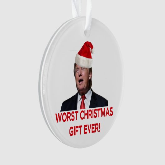 Trump, het ergste kerstcadeau ooit. ornament (voorkant)