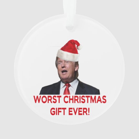Trump, het ergste kerstcadeau ooit. ornament (achterkant)