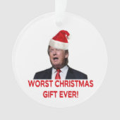 Trump, het ergste kerstcadeau ooit. ornament (voorkant)