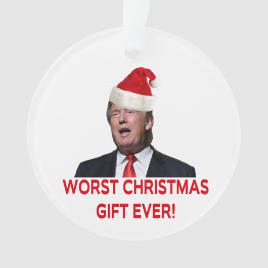 Trump, het ergste kerstcadeau ooit. ornament (voorkant)