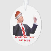Trump, het ergste kerstcadeau ooit. ornament (voorkant)