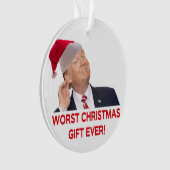 Trump, het ergste kerstcadeau ooit. ornament (voorkant)