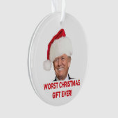 Trump, het ergste kerstcadeau ooit. ornament (voorkant)