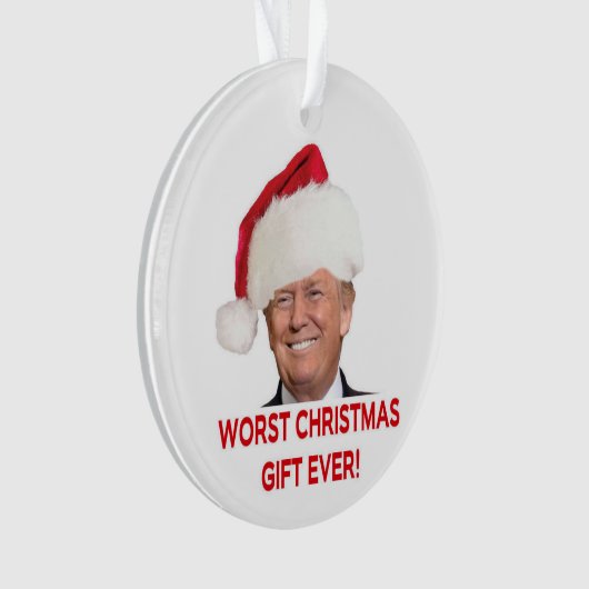 Trump, het ergste kerstcadeau ooit. ornament (voorkant)