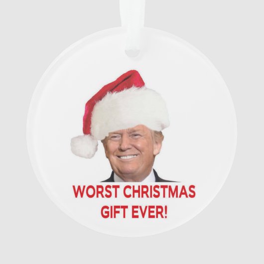Trump, het ergste kerstcadeau ooit. ornament (achterkant)