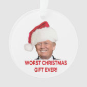 Trump, het ergste kerstcadeau ooit. ornament (voorkant)