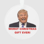 Trump, het ergste kerstcadeau ooit. ornament (achterkant)