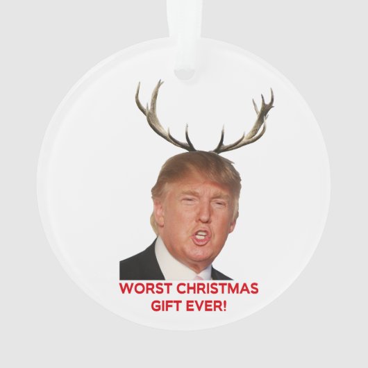 Trump, het ergste kerstcadeau ooit. ornament (achterkant)