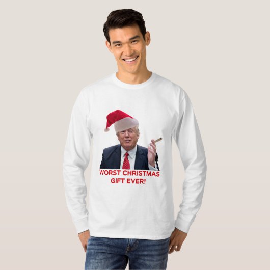 Trump, het ergste kerstcadeau ooit. t-shirt (Voorkant volledig)
