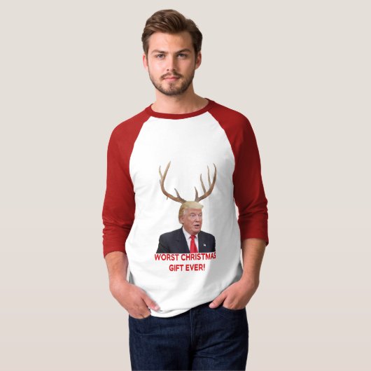 Trump, het ergste kerstcadeau ooit. t-shirt (Voorkant volledig)