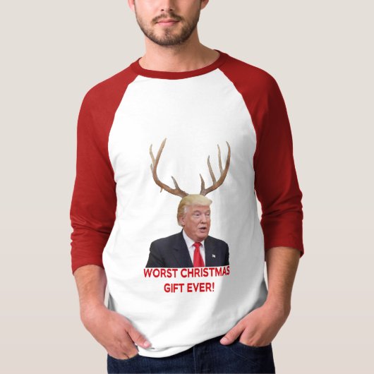 Trump, het ergste kerstcadeau ooit. t-shirt (Voorkant)