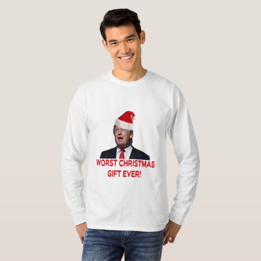 Trump, het ergste kerstcadeau ooit. t-shirt (Voorkant volledig)