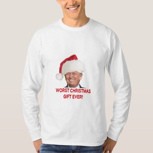 Trump, het ergste kerstcadeau ooit. t-shirt (Voorkant)