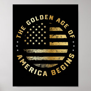 Trump Het Gouden Tijdperk Van Amerika Begint 2025 Poster