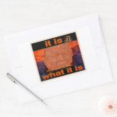 Trump het is wat het is rechthoekige sticker (Envelop)