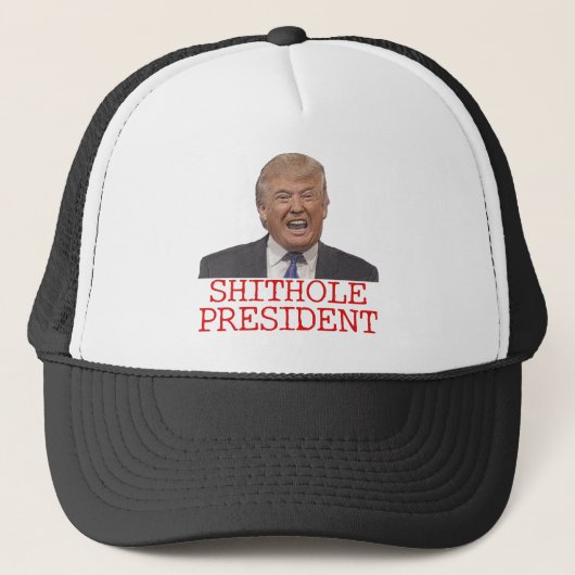 Trump, het Shithole President Trucker Pet (Voorkant)