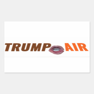 Trump Hete Lucht Au Naturel Wit Rechthoekige Sticker