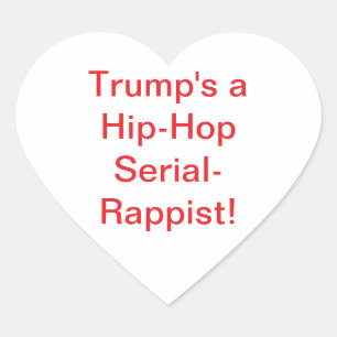 Trump Hip-Hop Seriem-Rappist Hankamer Artjunkhaus Hart Sticker
