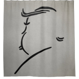 Trump Hitchcock Art Douchegordijn