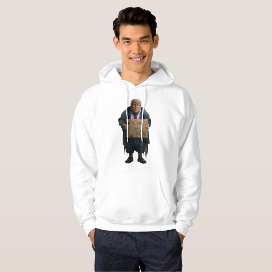 Trump Homeless Hoodie (Voorkant volledig)