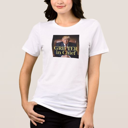 Trump Hoofdgrifter Tri-Blend Shirt (Voorkant)