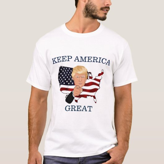 Trump, hou Amerika geweldig T-shirt (Voorkant)