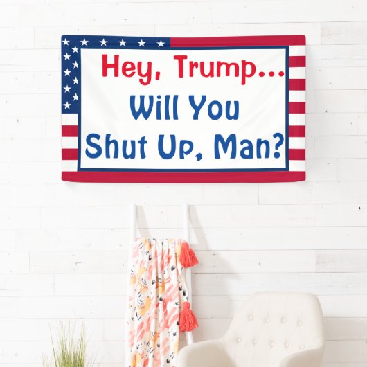 Trump, hou je kop, Man? Biden Quote Spandoek (Insitu)
