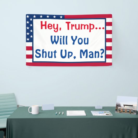 Trump, hou je kop, Man? Biden Quote Spandoek (Beurs)